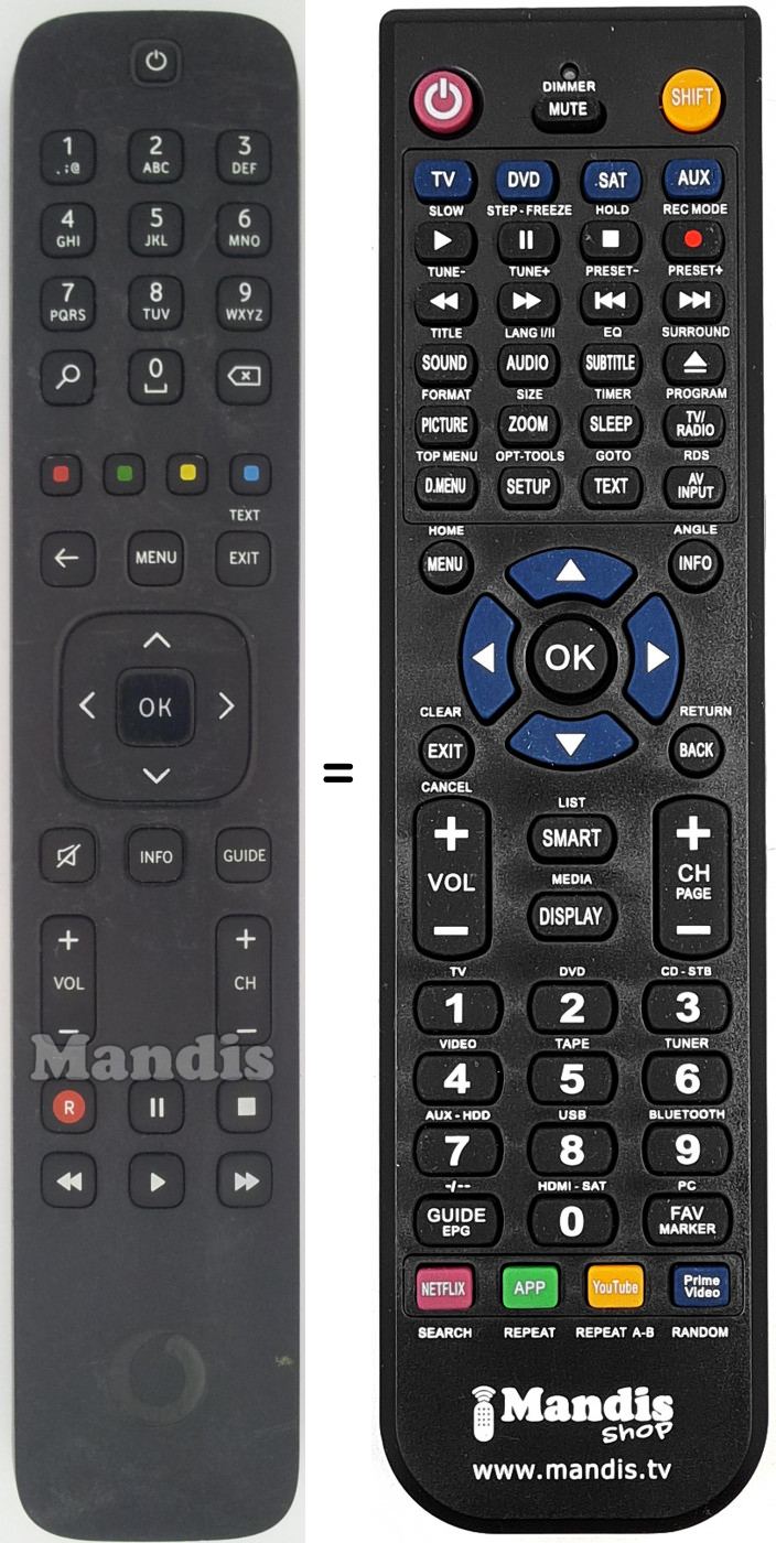 Télécommande équivalente RC327380301BR