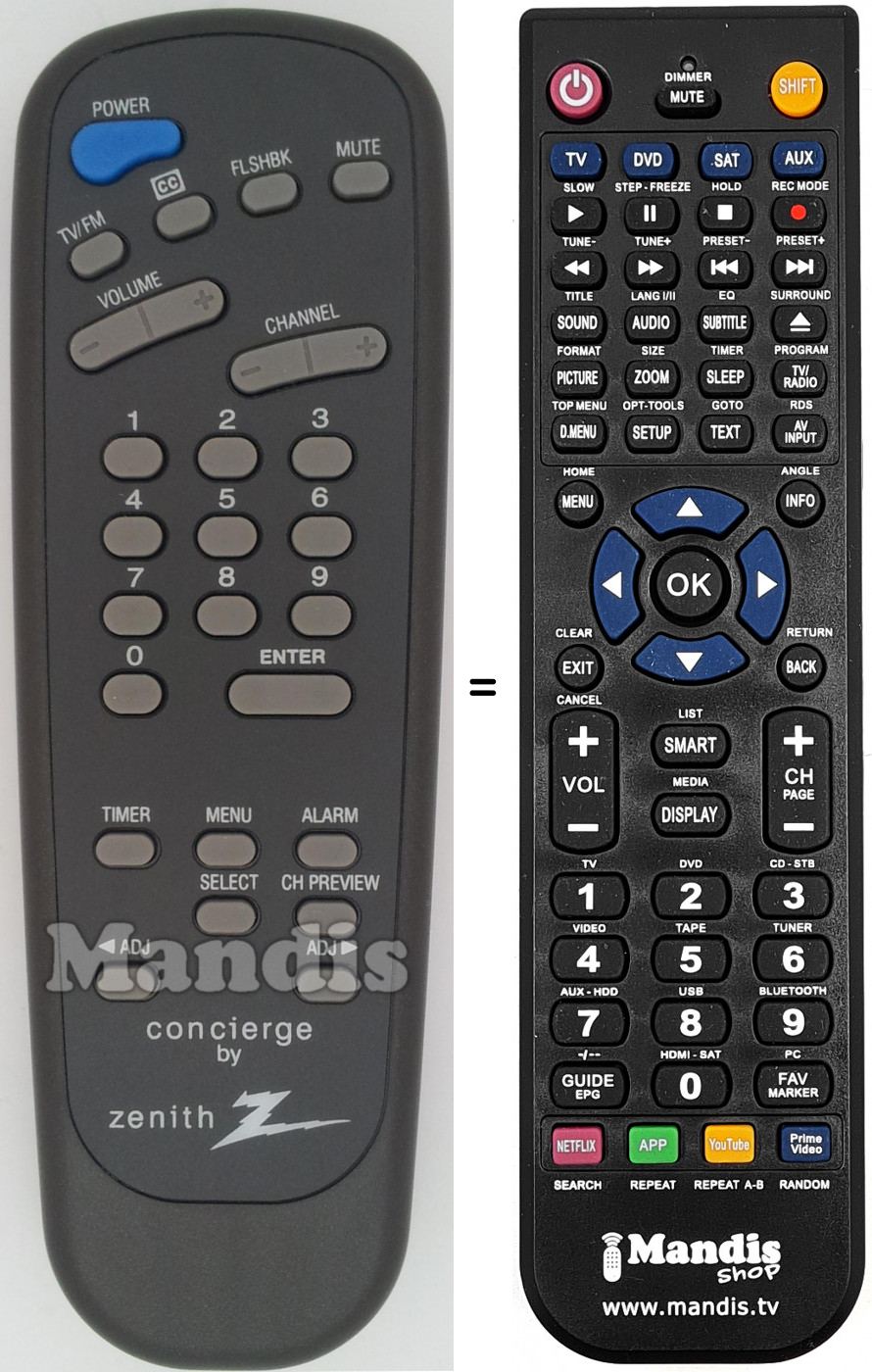 Télécommande équivalente SC3492