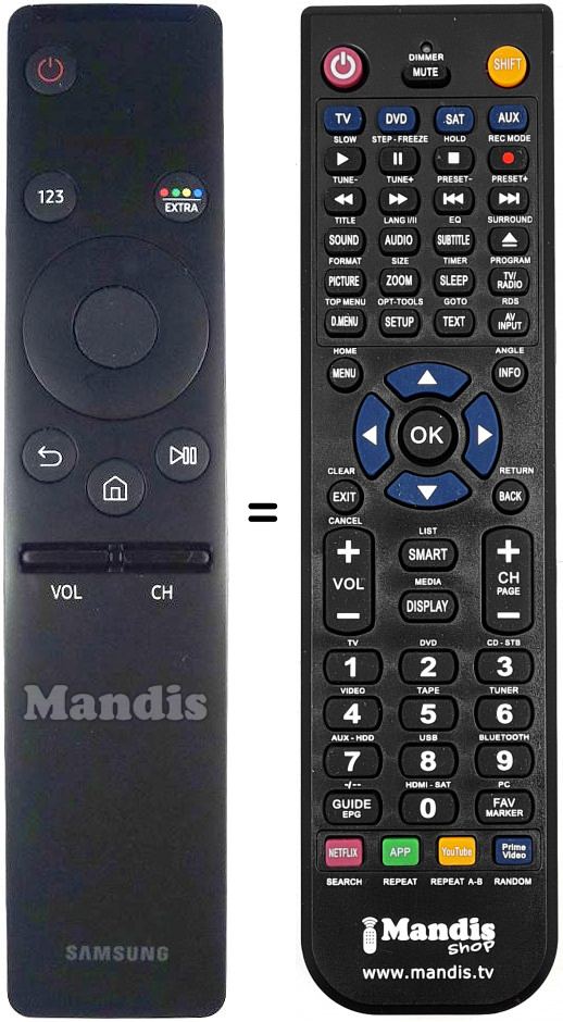 Télécommande équivalente Samsung BN5901259B