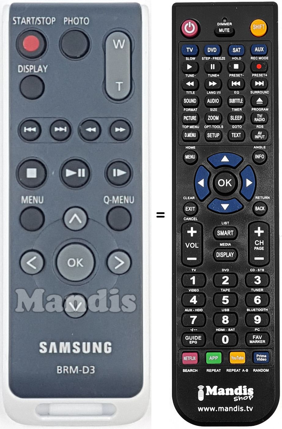 Télécommande équivalente BRMD3