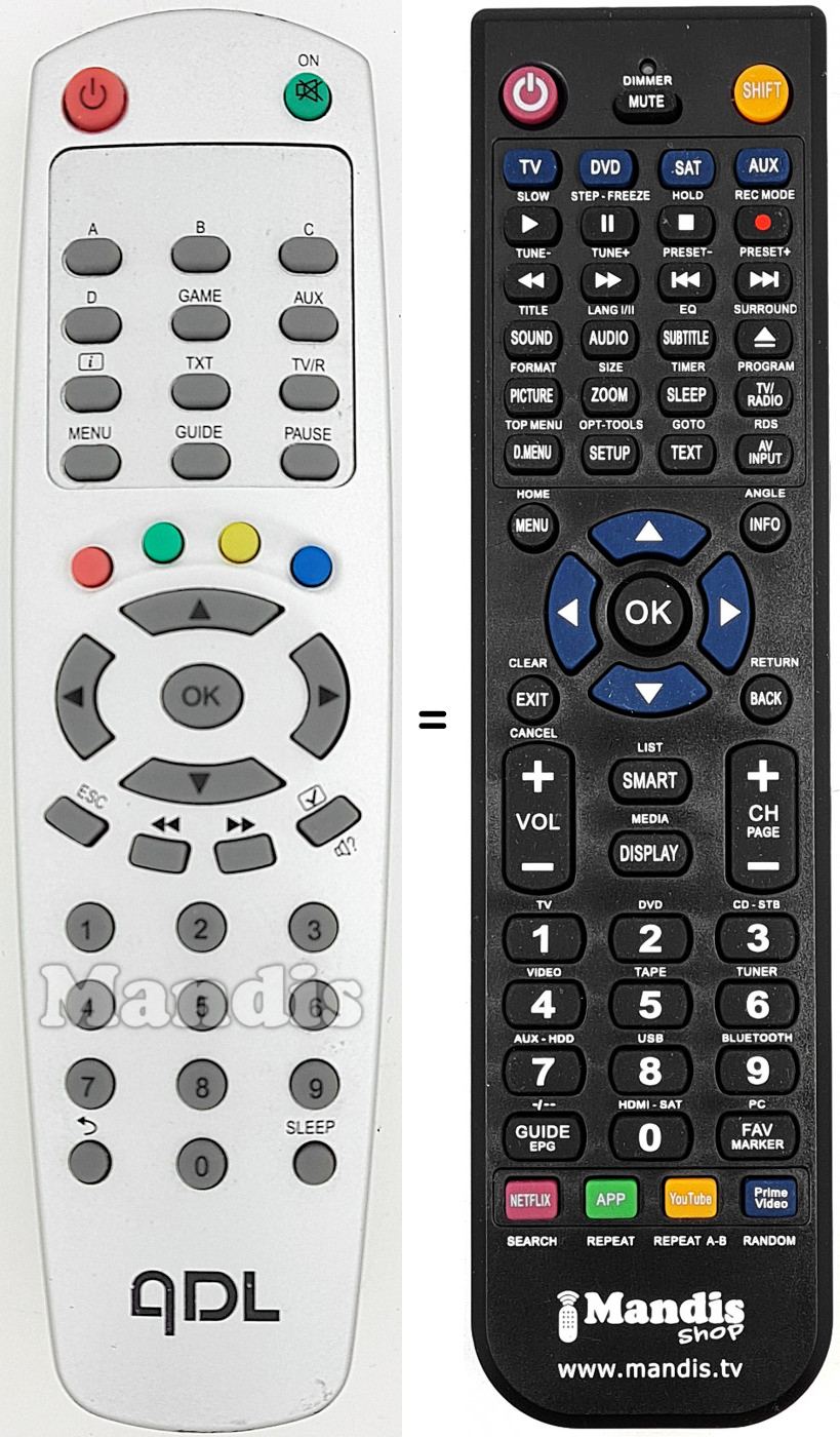 Télécommande équivalente ADL001