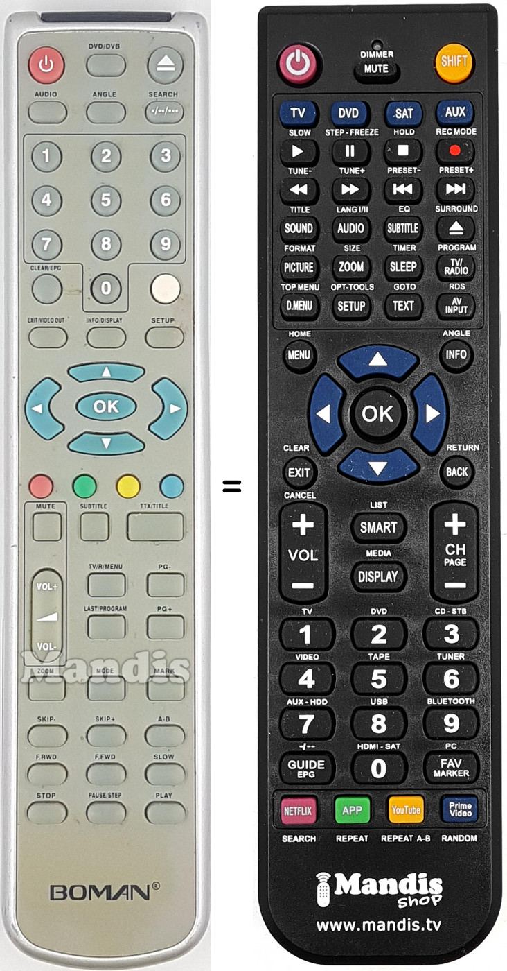 Télécommande équivalente BOM005