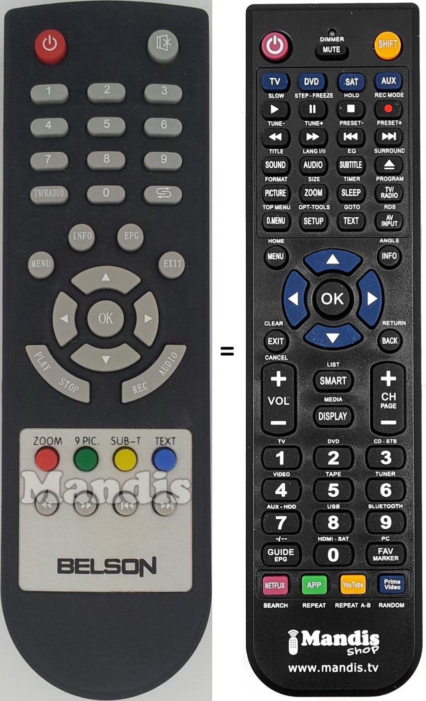 Télécommande équivalente BST003