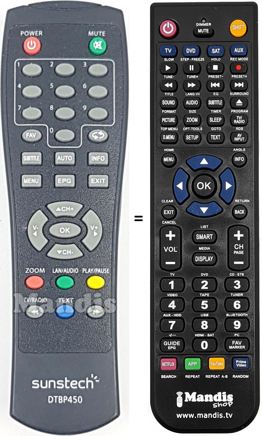 Télécommande équivalente DTBP450