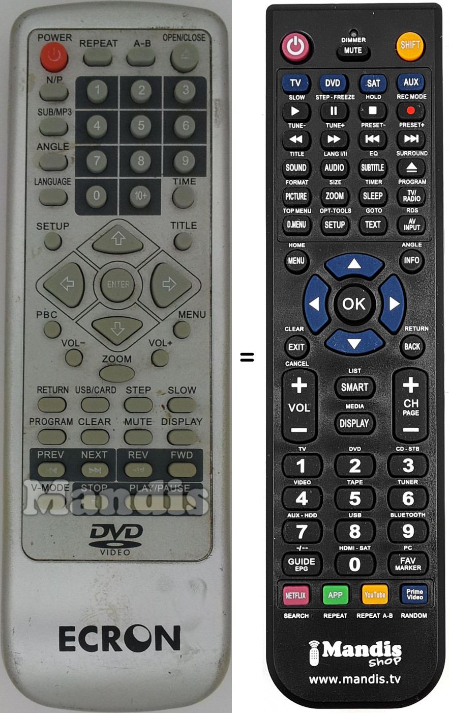 Télécommande équivalente ECR002