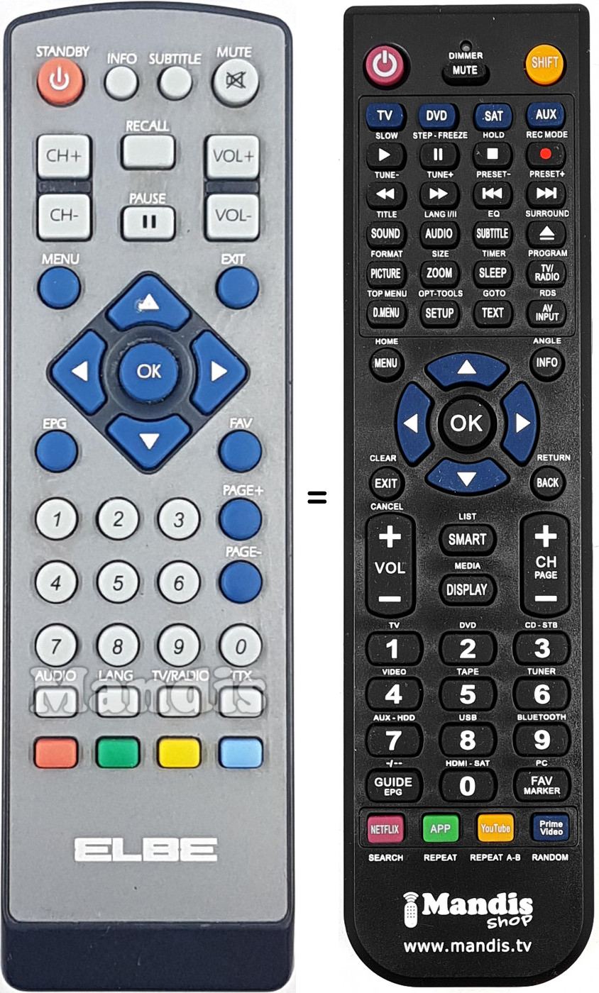 Télécommande équivalente ELBE006