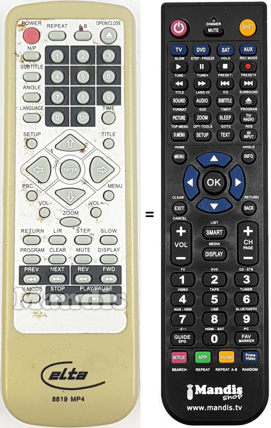 Télécommande équivalente ELTA001