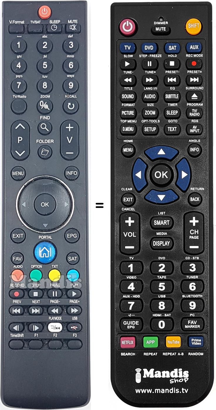 Télécommande équivalente H0F15J399GPD10