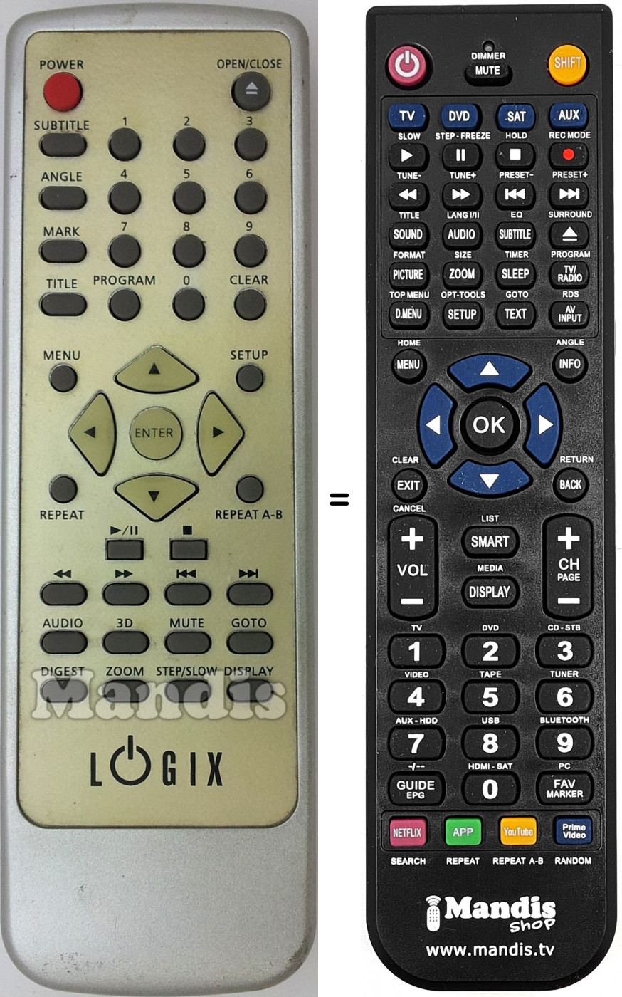 Télécommande équivalente JX-2002