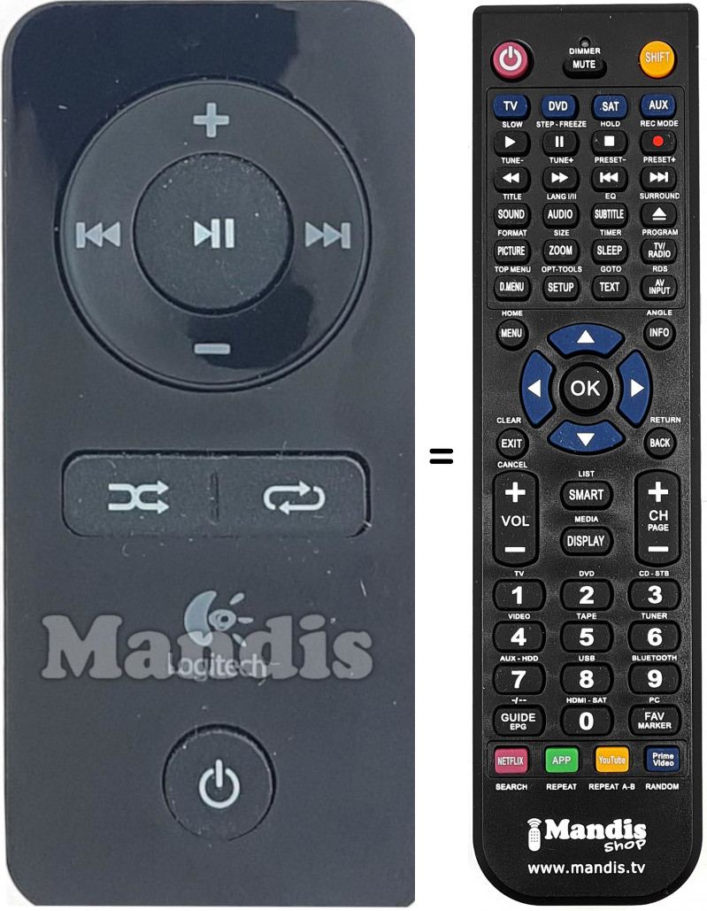 T&eacute;l&eacute;commande &eacute;quivalente LOG007