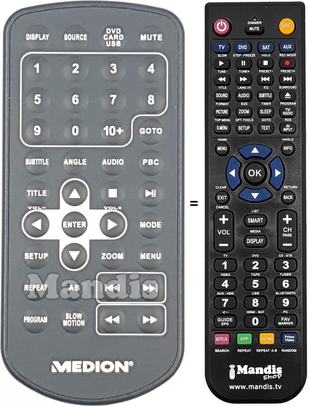 T&eacute;l&eacute;commande &eacute;quivalente MD82767