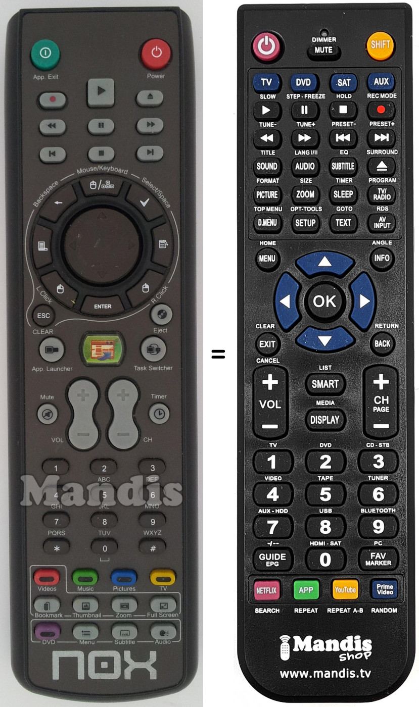 T&eacute;l&eacute;commande &eacute;quivalente REMCON1454