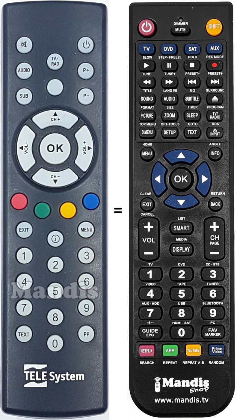 Télécommande équivalente ODE706