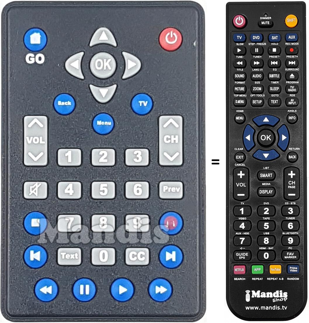 Télécommande équivalente R005