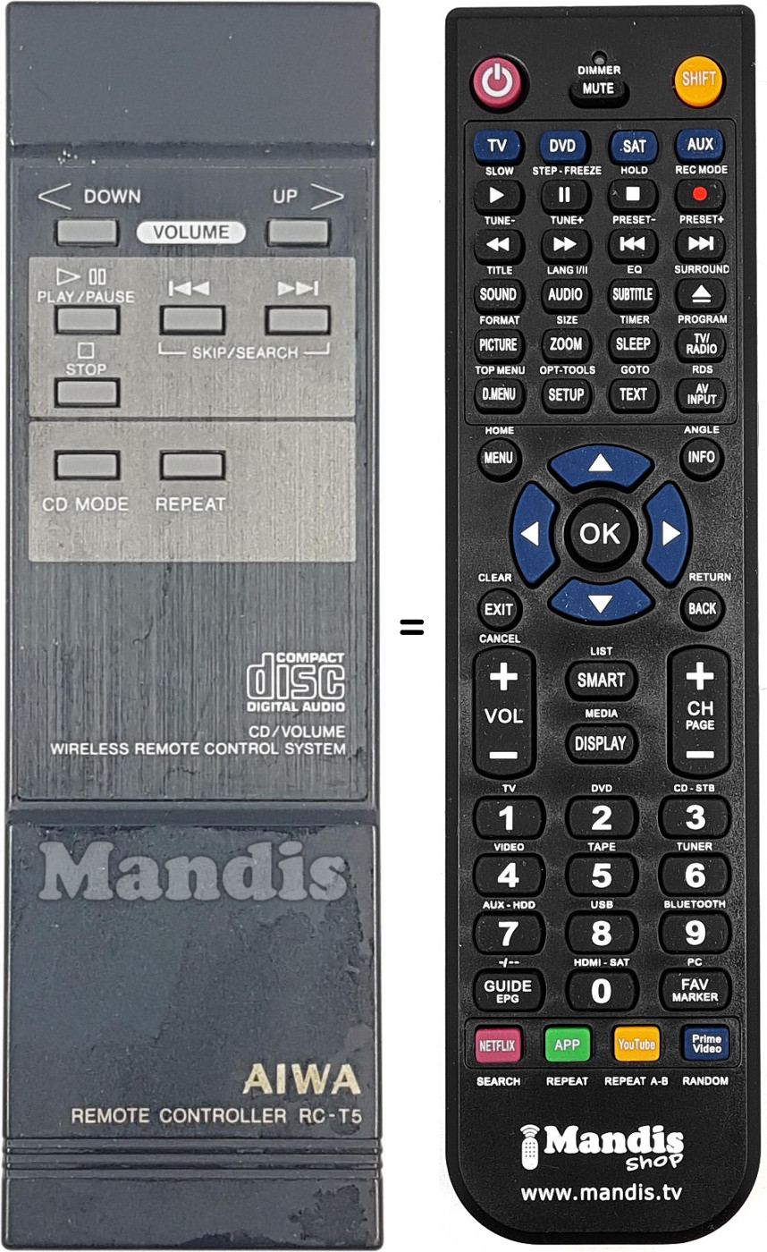 Télécommande équivalente RC-T5