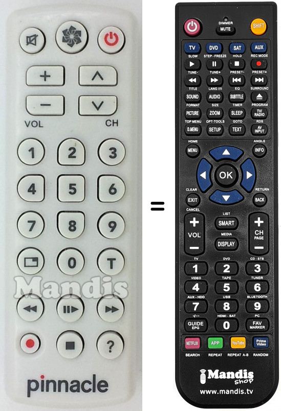 Télécommande équivalente REMCON1553