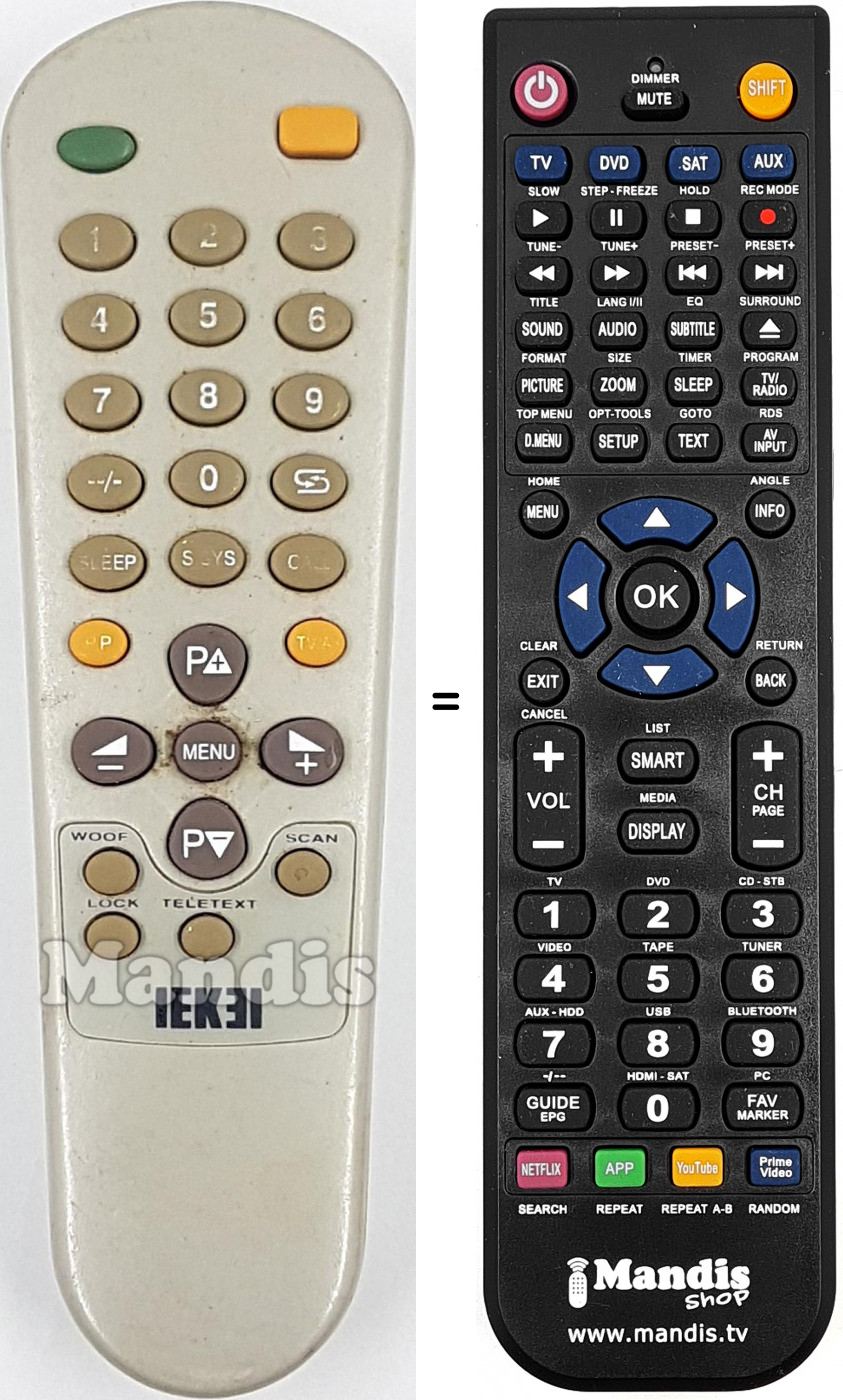 Télécommande équivalente REMCON1841