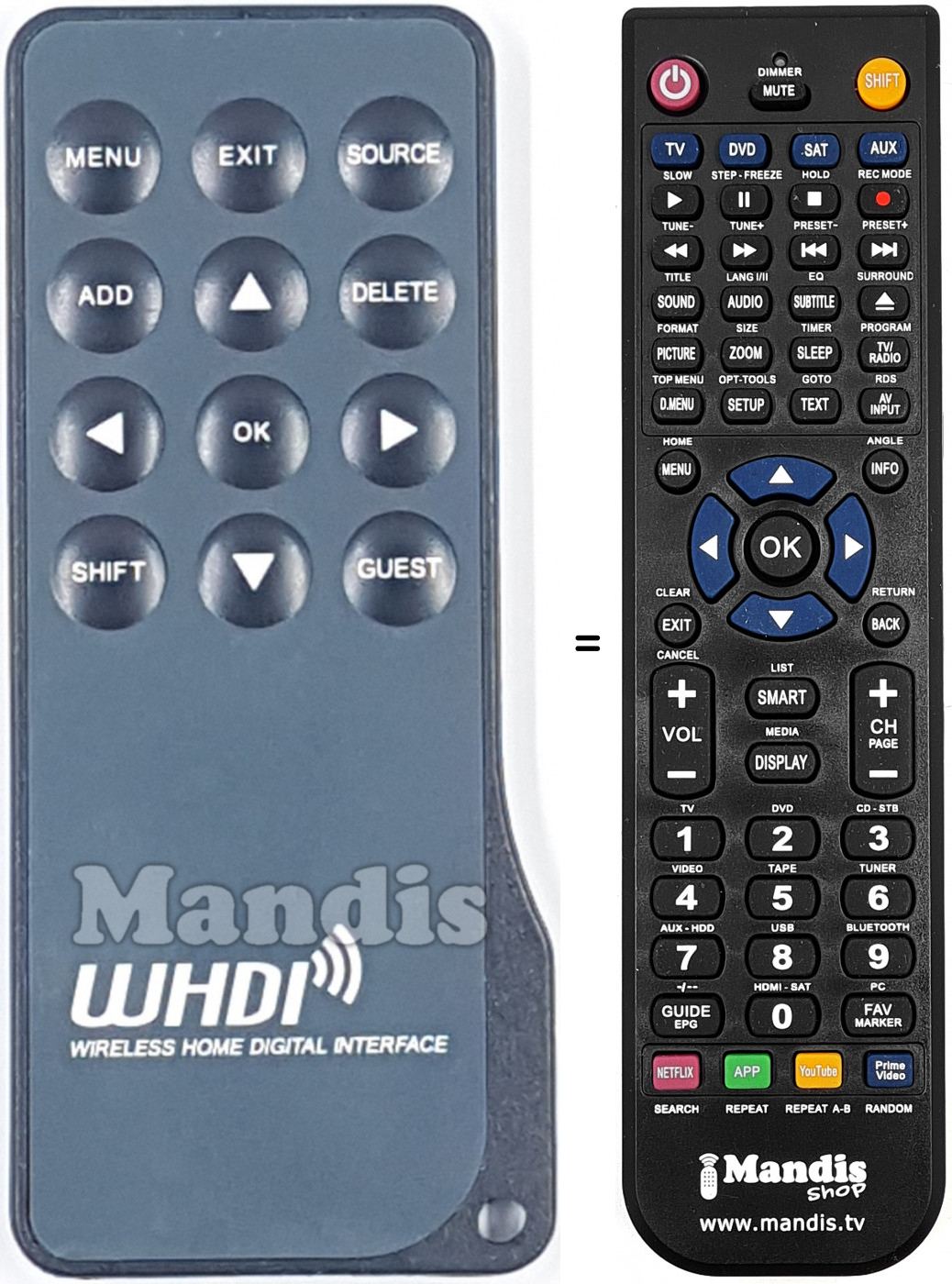 T&eacute;l&eacute;commande &eacute;quivalente REMCON1894