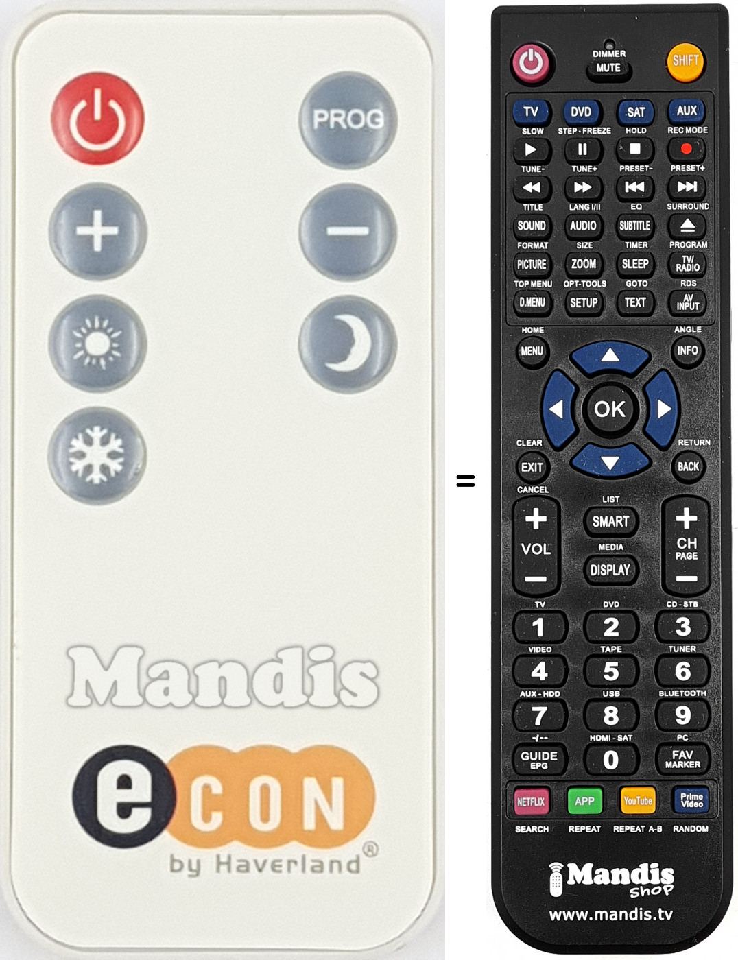 T&eacute;l&eacute;commande &eacute;quivalente REMCON1988