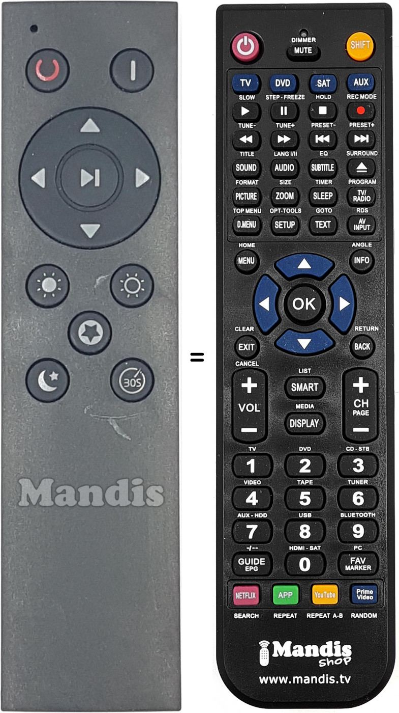 Télécommande équivalente REMCON2047