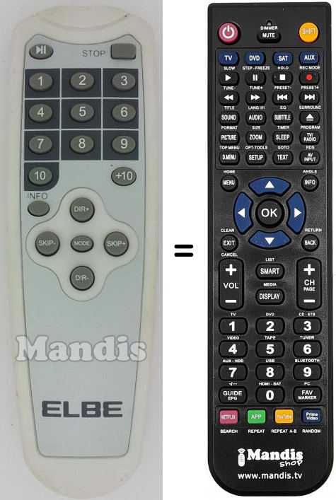 T&eacute;l&eacute;commande &eacute;quivalente REMCON1438