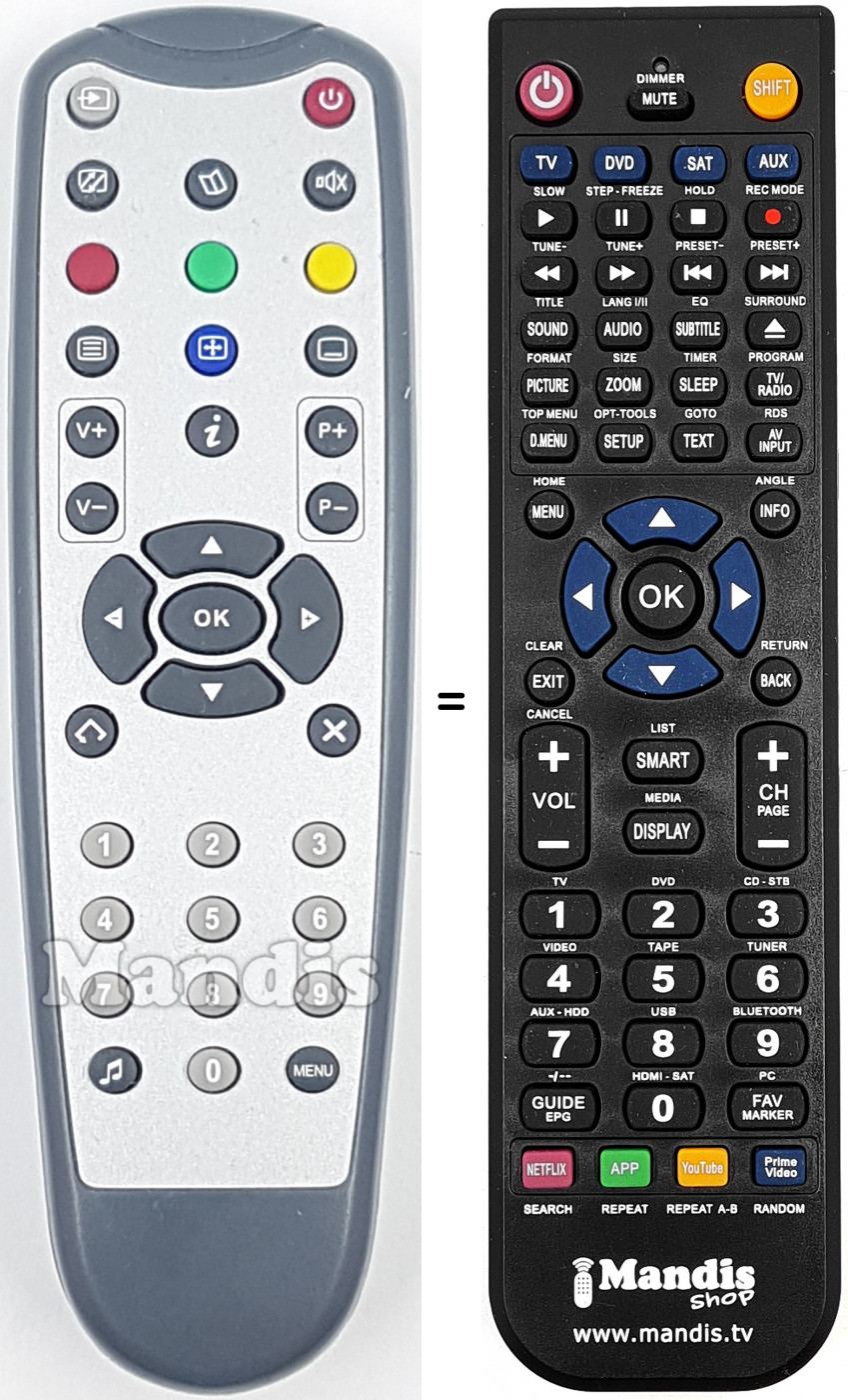 Télécommande équivalente REMCON1551