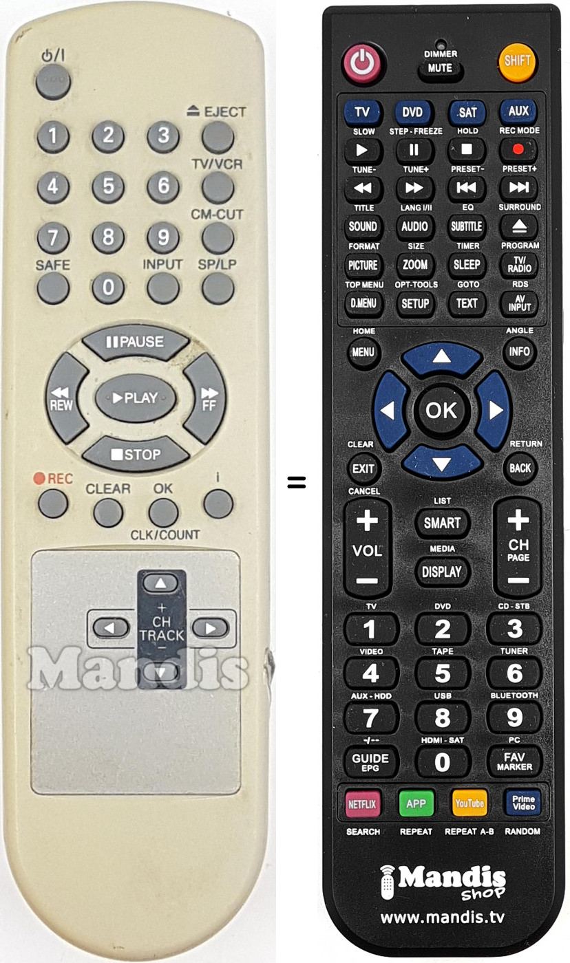 Télécommande équivalente REMCON1716
