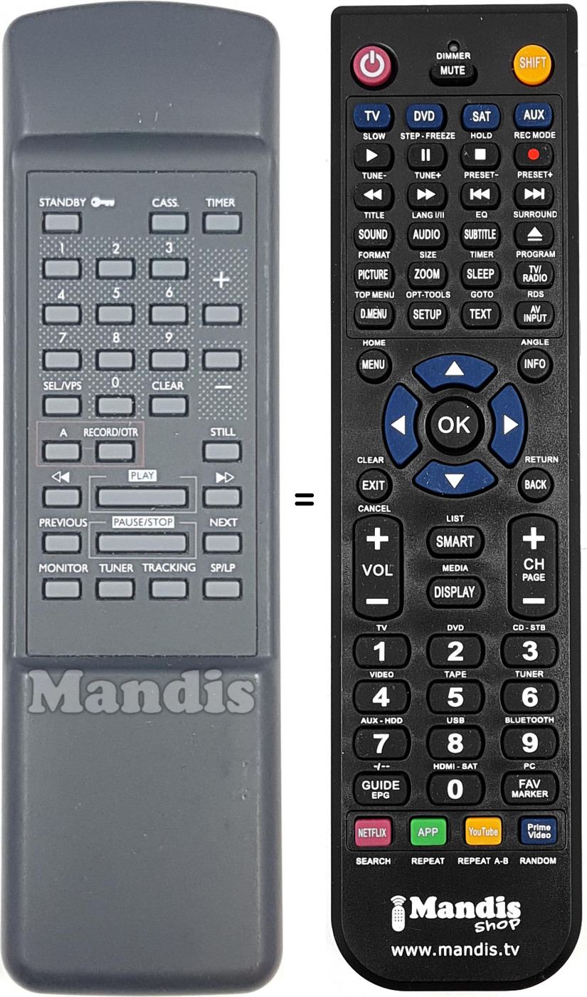 Télécommande équivalente REMCON1729