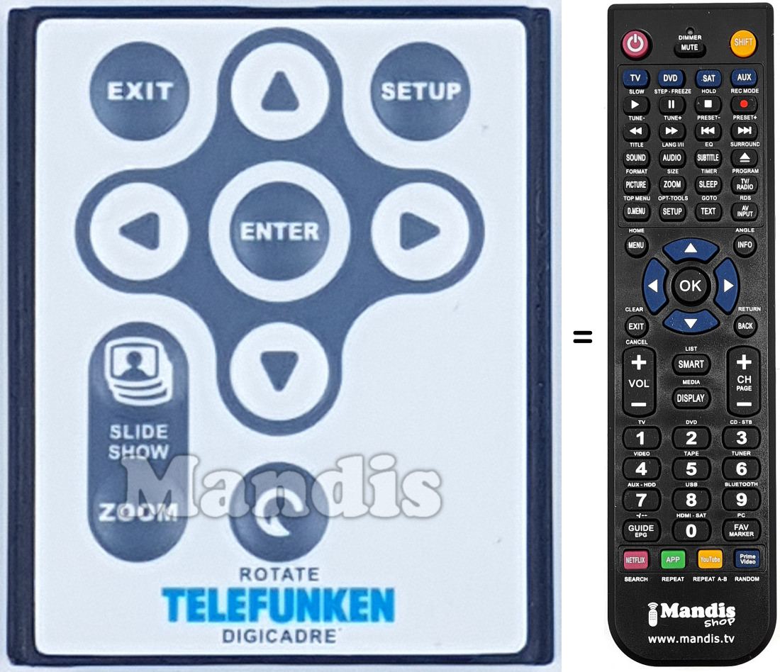 Télécommande équivalente REMCON1906