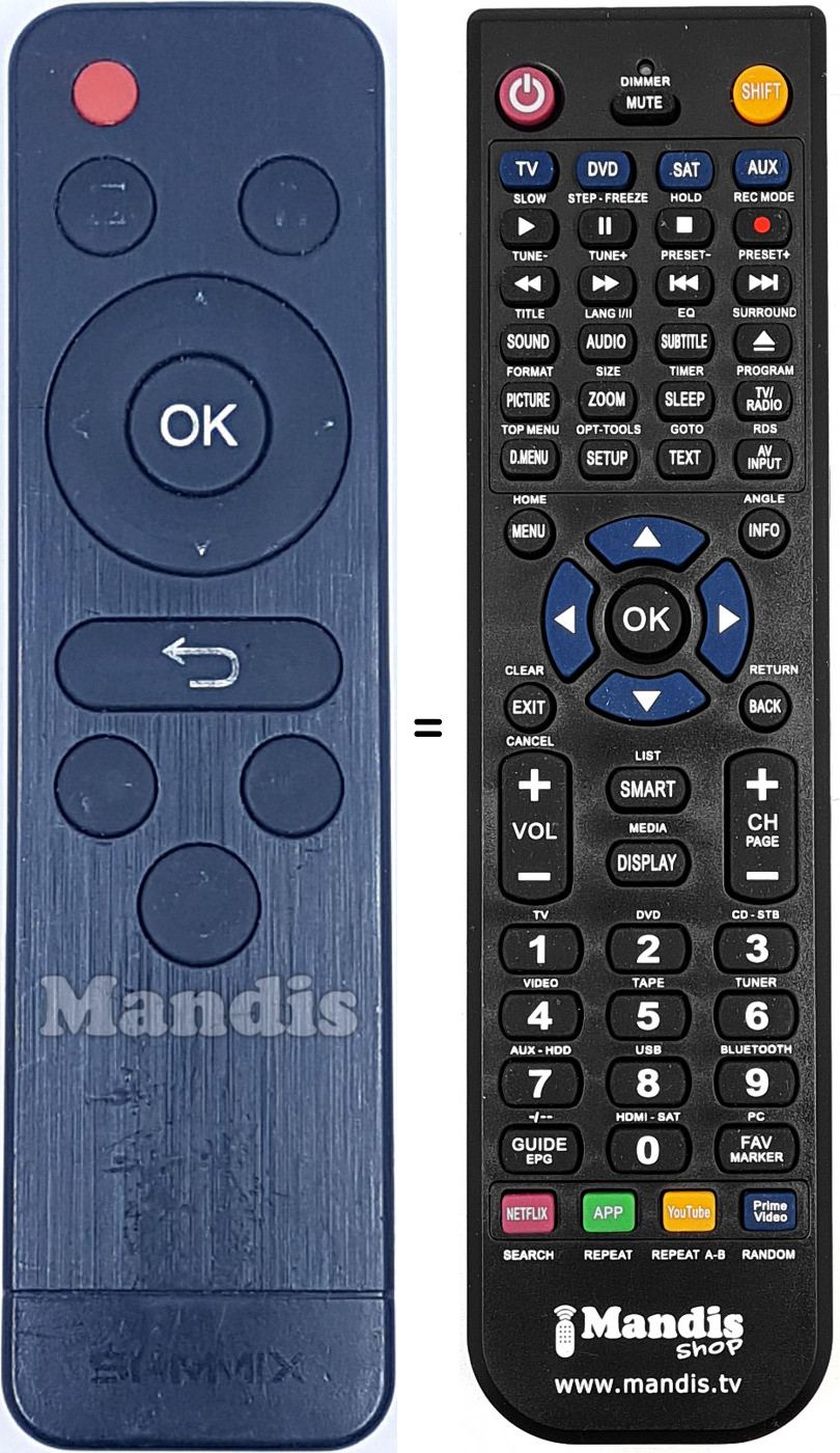 T&eacute;l&eacute;commande &eacute;quivalente REMCON1913