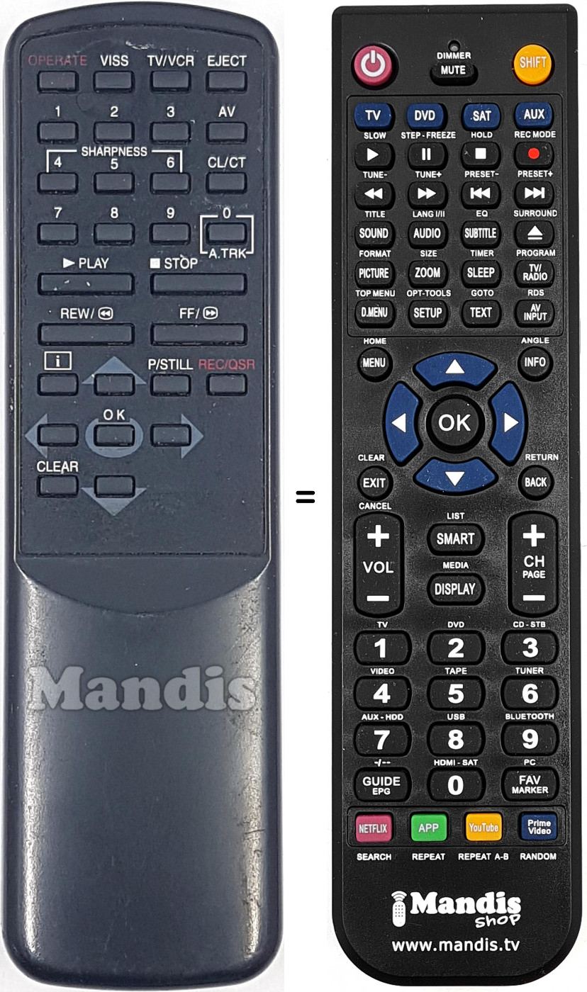 Télécommande équivalente REMCON1926