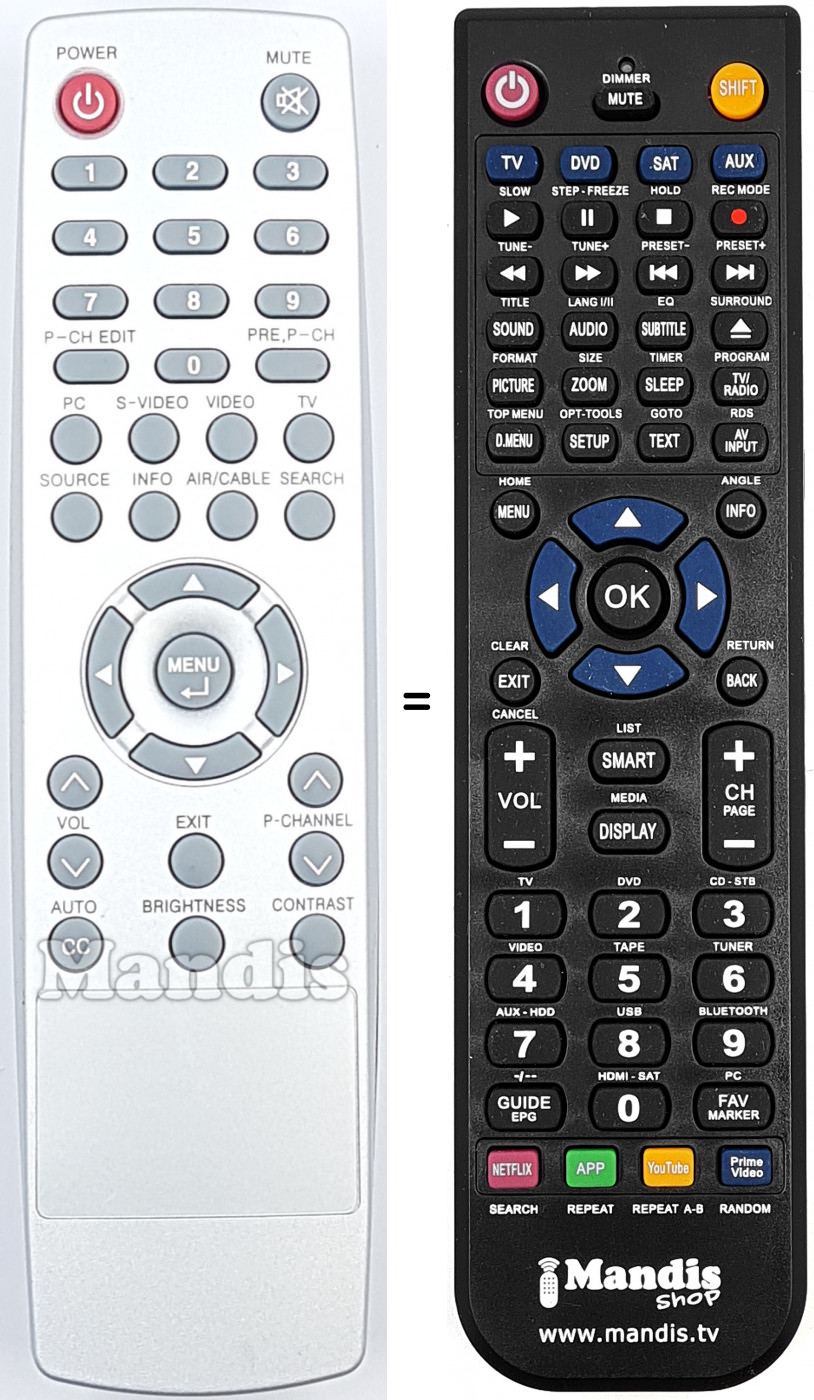 T&eacute;l&eacute;commande &eacute;quivalente REMCON1966