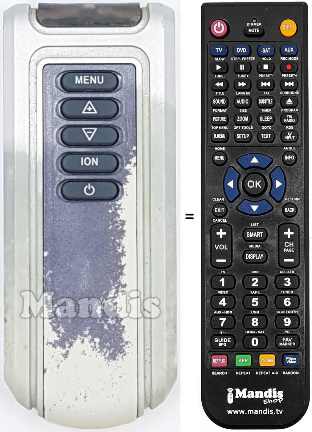 T&eacute;l&eacute;commande &eacute;quivalente REMCON1977