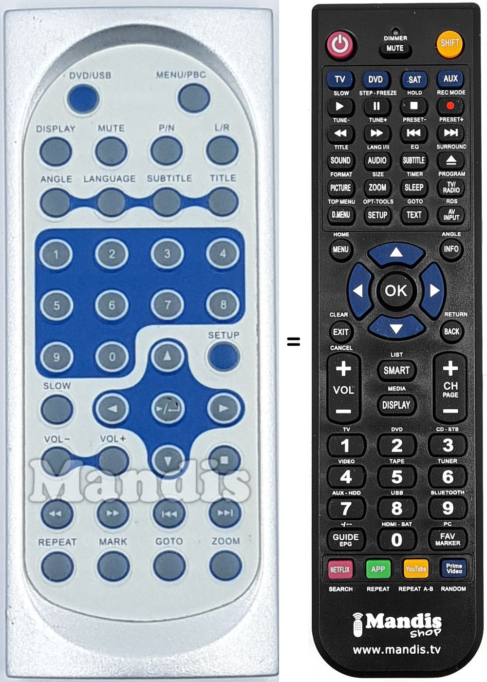 T&eacute;l&eacute;commande &eacute;quivalente REMCON1978