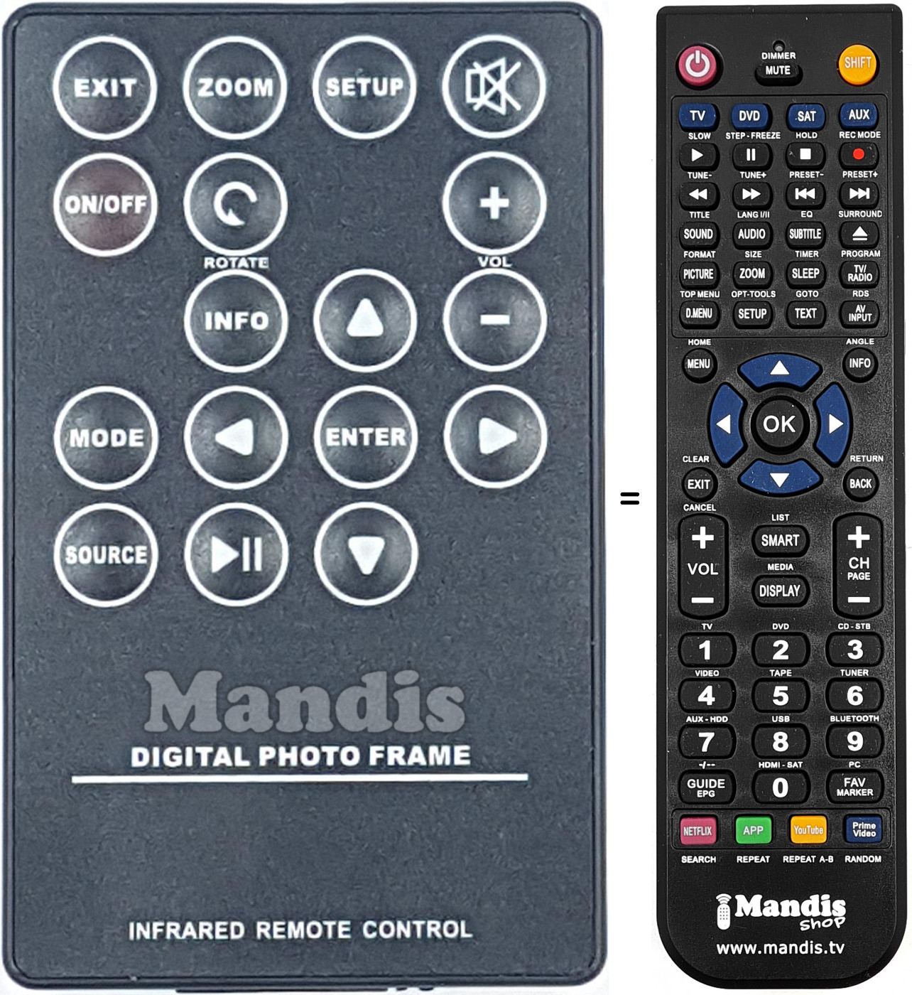 Télécommande équivalente REMCON1985