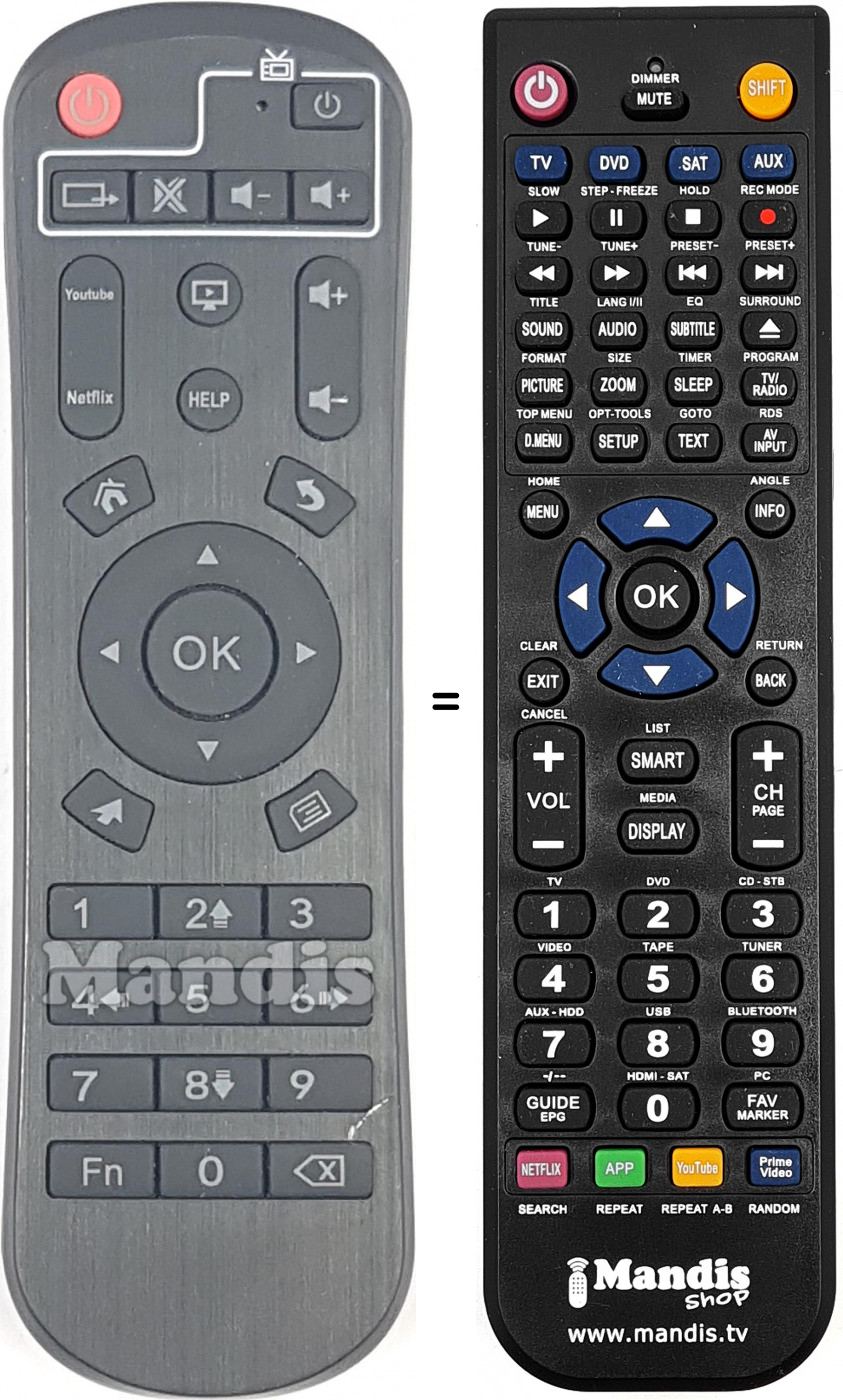 Télécommande équivalente REMCON2048