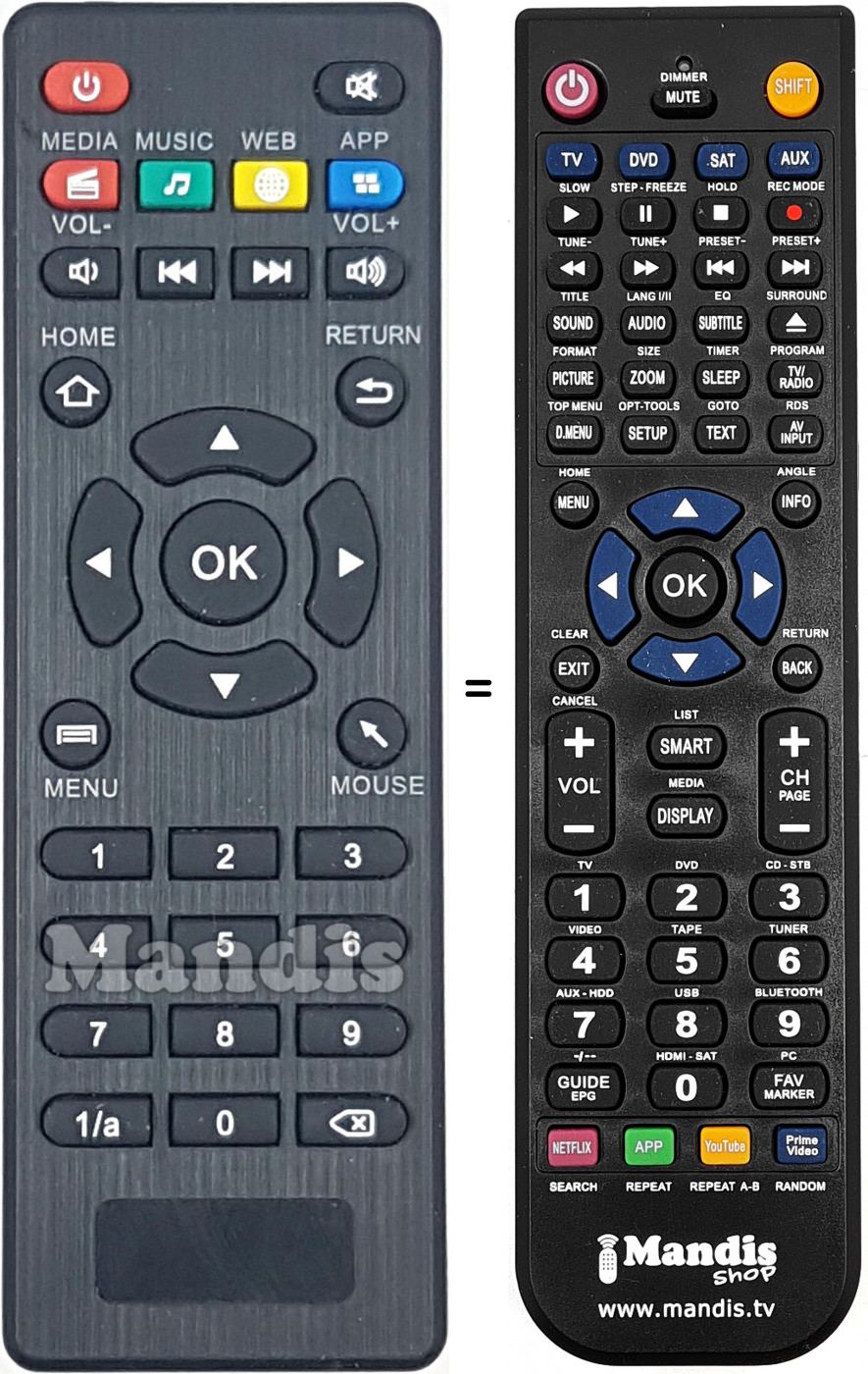 Télécommande équivalente REMCON2050