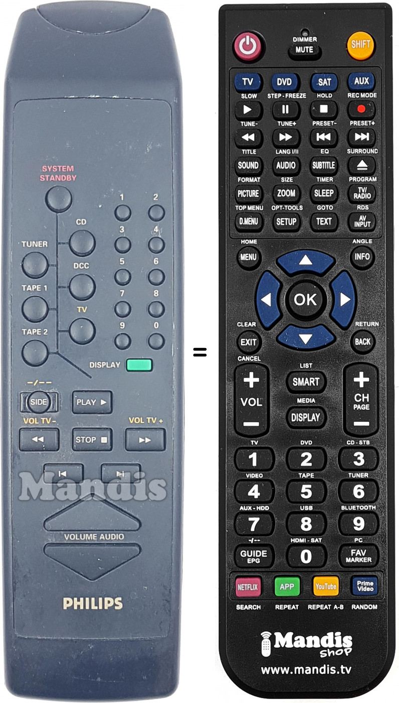 Télécommande équivalente RM-6631/01