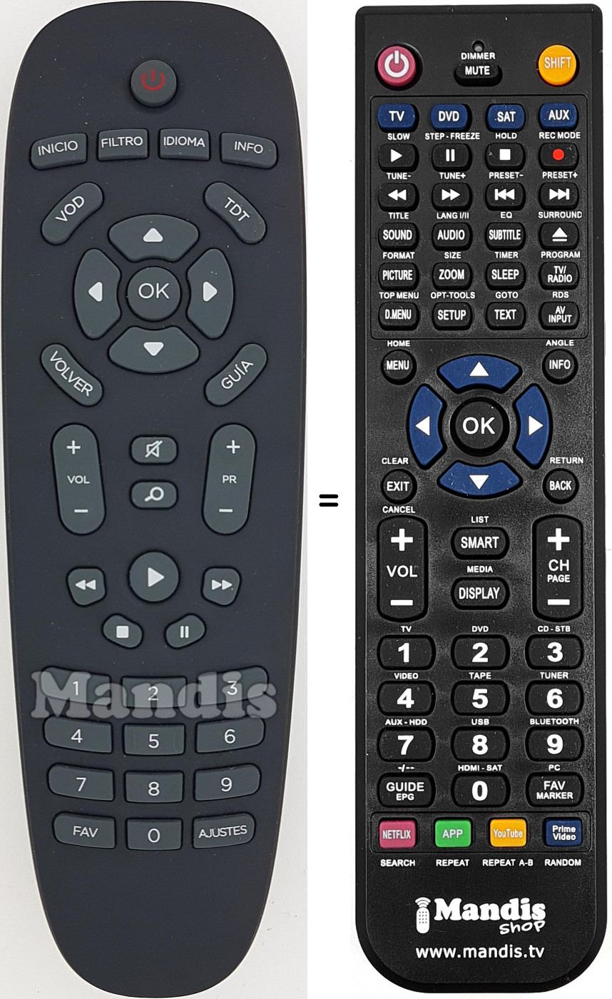 T&eacute;l&eacute;commande &eacute;quivalente T4HS131537K