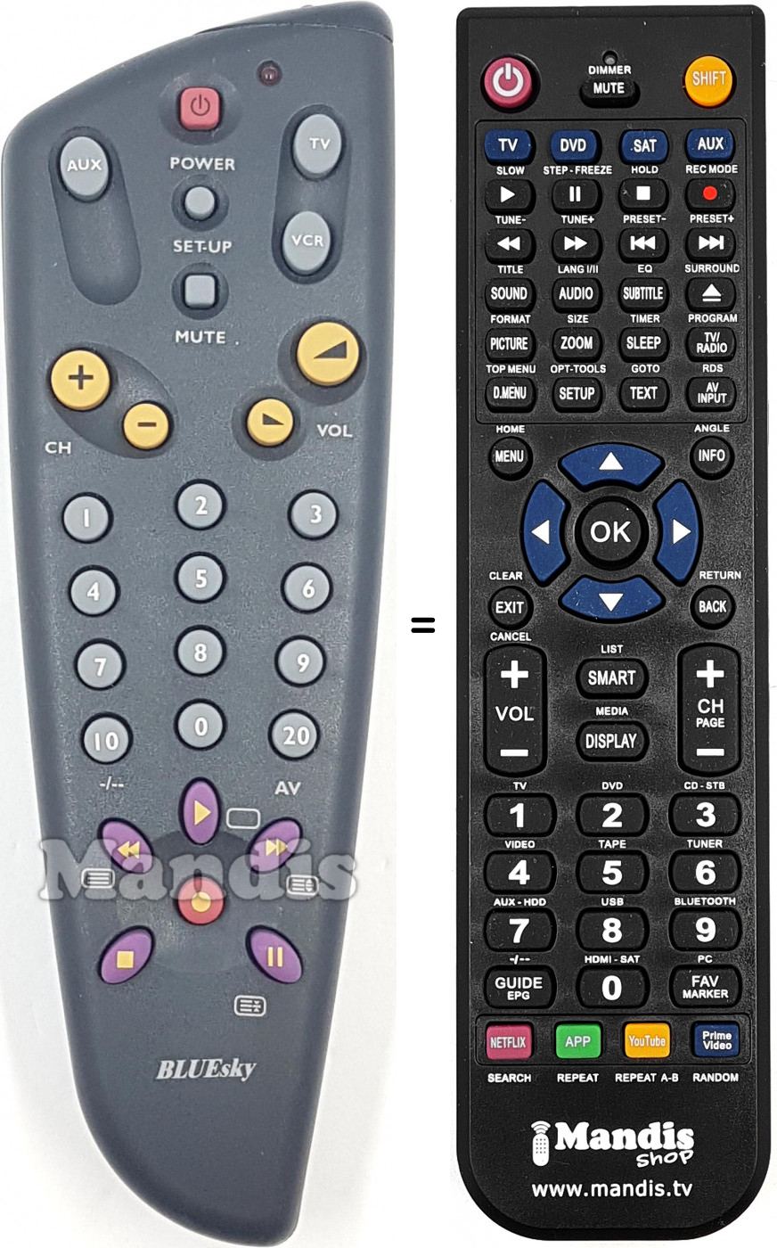 Télécommande équivalente URC112130B00