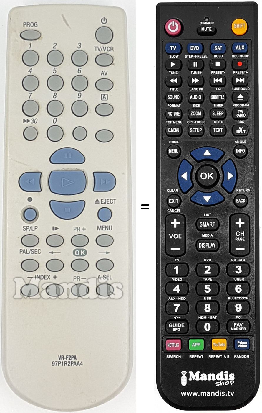Télécommande équivalente VRF-2PA