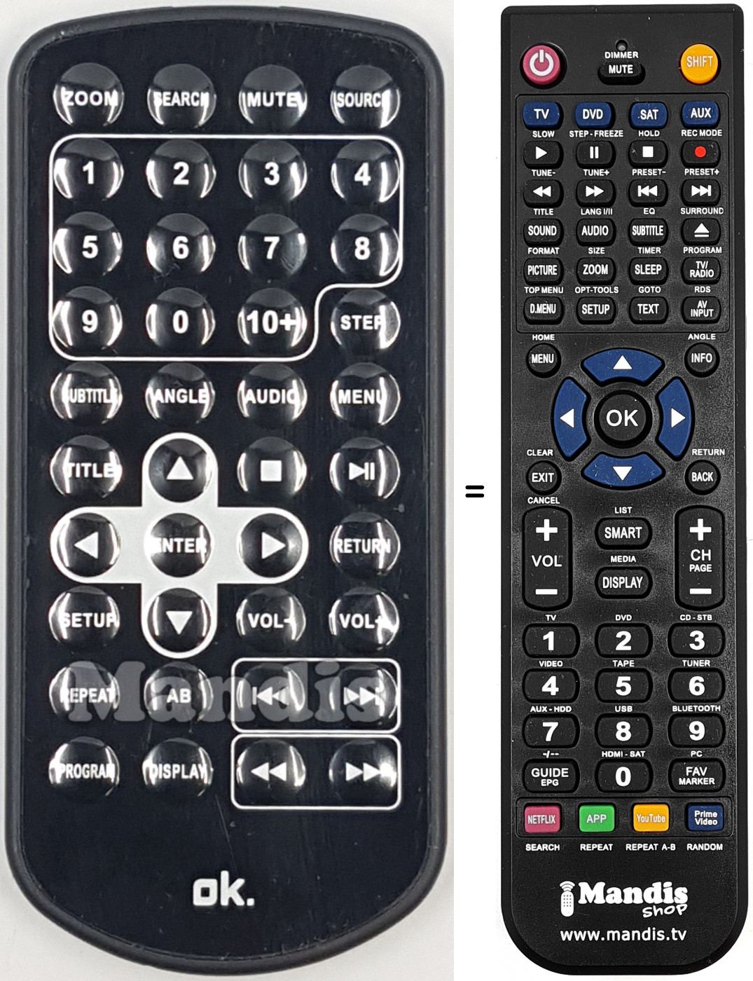 Télécommande équivalente OPD700