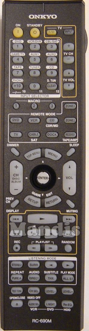 Télécommande d'origine ONKYO RC-690M (24140690)