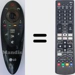 Télécommande universelle Universal TV LG