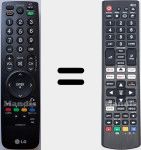 T&eacute;l&eacute;commande universelle Universal TV LG