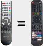 Télécommande universelle Universal TV Hisense