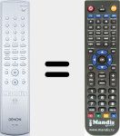 T&eacute;l&eacute;commande pour remplacer RC-1020 (00D3991027005)