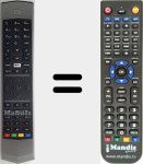 T&eacute;l&eacute;commande pour remplacer RC651MAI1 (06-IRZNSB-URC651)