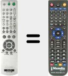 T&eacute;l&eacute;commande pour remplacer RMT-D157P (147772221)