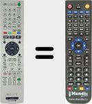 T&eacute;l&eacute;commande pour remplacer RMT-D234P (147965812)